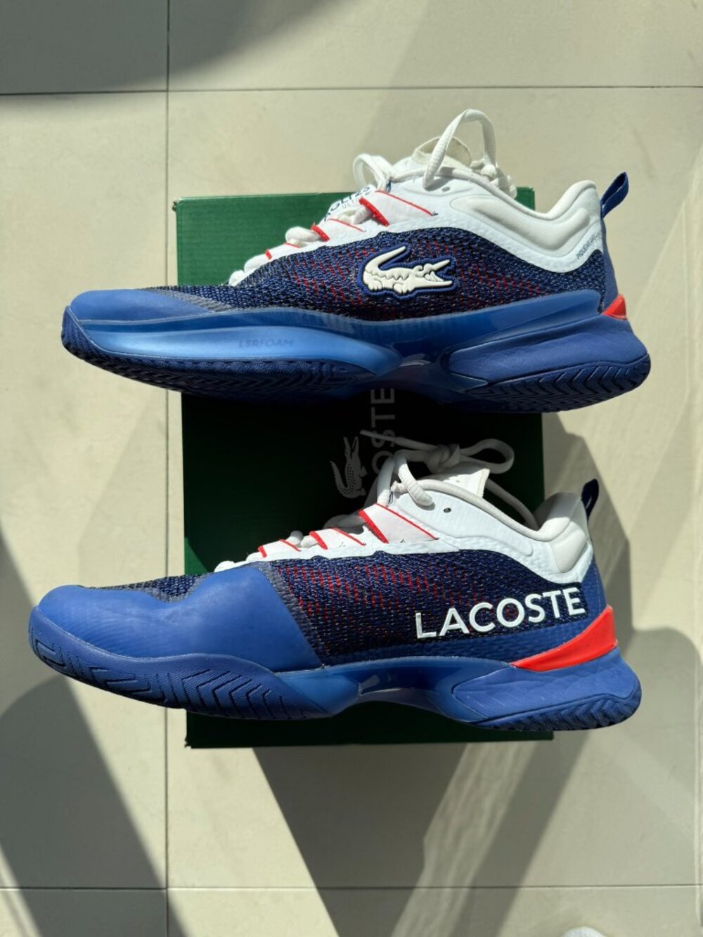 Lacoste AGLT 23 Ultra Men’s Tennis Sneakers – Size 8.5 – Tried on Once + Box